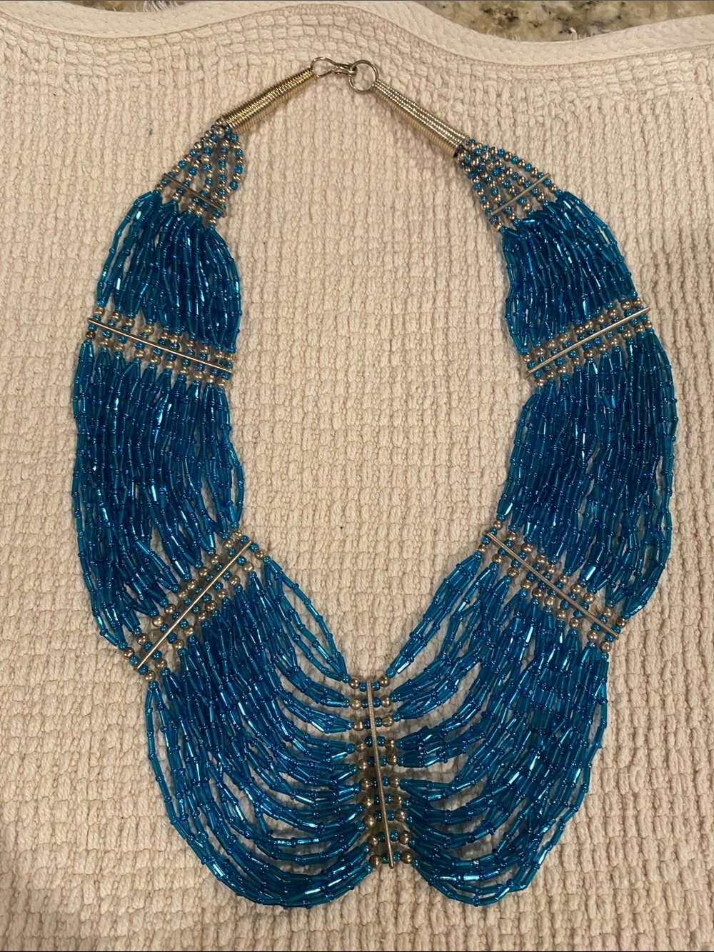 Turquoise Multi-Strand Beaded Necklace by